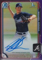 2015 Bowman Chrome Draft Pick Autograph #BCAMS Michael Soroka Purple Refractor Baseball Card