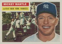 1996 Topps Mantle Reprint #6 1956 Topps Reprint Baseball Card