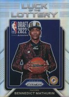 2022 Panini Prizm Luck of the Lottery #8 Bennedict Mathurin Silver Prizm Basketball Card