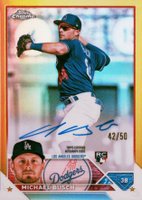 2023 Topps Chrome Rookie Autograph #RAMB Michael Busch Gold Baseball Card
