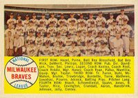 1958 Topps #377a Milwaukee Braves Team Alphabetical Baseball Card