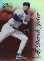 1996 Select Certified #100 Derek Jeter Mirror Red Baseball Card