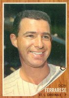 1962 Topps #547 Don Ferrarese Baseball Card