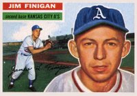 1956 Topps #22 Jim Finigan White Back Baseball Card