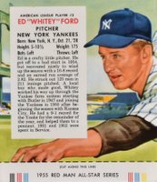 1955 Red Man Tobacco #3 Ed Whitey Ford Baseball Card