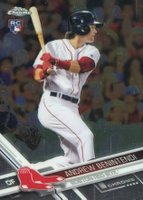 2017 Topps Chrome #100 Andrew Benintendi White Jersey Baseball Card