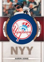 2023 Topps Team Logo Commemorative Patch #TLPAJ Aaron Judge Baseball Card