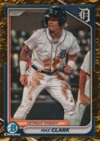 2024 Bowman Chrome Prospects #BCP74 Max Clark Yellow Lunar Refractor Baseball Card