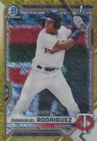 2021 Bowman Chrome Prospects #BCP207 Emmanuel Rodriguez Gold Shimmer Refractor Baseball Card