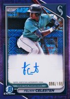 2024 Bowman Mega Box Chrome Bowman Prospect Mega Autographs #FC Felnin Celesten Purple Refractor Baseball Card