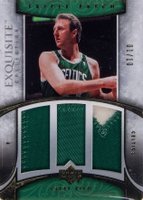 2005 Upper Deck Exquisite Collection Triple Patches #E3PLB Larry Bird Basketball Card