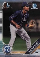 2019 Bowman Draft #BDC85 CJ Abrams Chrome-Fielding-Refractor Baseball Card
