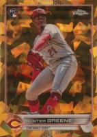 2022 Topps Chrome Sapphire Edition #549 Hunter Greene Gold Baseball Card