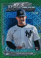 2024 Bowman Chrome Mega Box My 1st Bowman #32 Jasson Dominguez Green Refractor Baseball Card