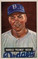 1951 Bowman #80 Pee Wee Reese Baseball Card