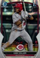 2023 Bowman Chrome Prospects #BCP125 Cam Collier Lava Refractor Baseball Card
