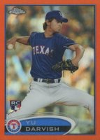 2012 Topps Chrome #151 YU Darvish Arm Back-Orange Refractor Baseball Card