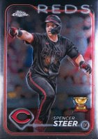 2024 Topps Chrome #104 Spencer Steer Baseball Card