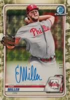 2020 Bowman Chrome Prospect Autographs #CPAEM Erik Miller Superfractor 1/1 Baseball Card