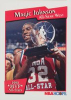 1991 Hoops All Star MVP's #XI Magic Johnson Basketball Card