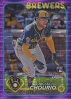 2024 Topps Chrome #161 Jackson Chourio Purple Sonar Refractor Baseball Card