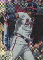 2020 Topps Chrome #112 Ronald Acuna Jr. X-Fractor Baseball Card