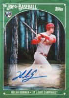 2023 Topps X Bob Ross the Joy of Baseball Autograph #17C Nolan Gorman Sap Green Baseball Card