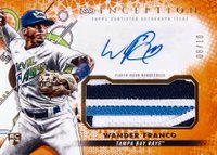 2022 Topps Inception Inception Autographed Patch #IAPWF Wander Franco Orange Baseball Card