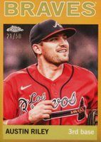 2023 Topps Chrome Lids 1964 Design #64-5 Austin Riley Gold Baseball Card