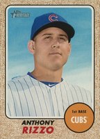 2017 Topps Heritage  #410 Anthony Rizzo Mini Baseball Card