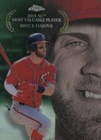 2017 Topps Chrome MLB Award Winners #MAW11 Bryce Harper Green Refractor Baseball Card