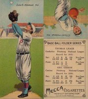 1911 Mecca Double Folders # Gibson/Leach Baseball Card