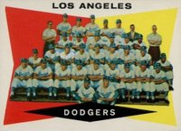 1960 Topps #18 Los Angeles Dodgers Team Baseball Card