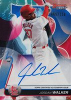 2020 Bowman's Best Best of 2020 Autographs #B20JW Jordan Walker Blue Refractor Baseball Card