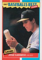1987 Fleer Baseball's Best #8 Jose Canseco Baseball Card