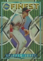 1995 Finest #221 Chipper Jones Refractor w/Coating Baseball Card