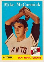 1958 Topps #37 Mike McCormick Photo is Ray Monzant Baseball Card