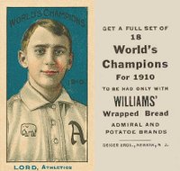 1911 Williams Baking # Bris Lord Baseball Card