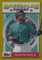 2020 Finest Flashbacks #132 Austin Nola Gold Refractor Baseball Card