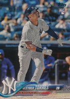 2018 Topps #699 Gleyber Torres Vertical-Bat in Left Hand Baseball Card