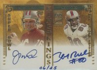2002 Topps King of Kings #KK-MJ Jerry Rice/Joe Montana Super Bowl MVP-Autograph Football Card