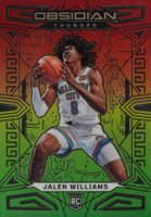 2022 Panini Obsidian #189 Jalen Williams Electric Etch Red/Yellow/Green Flood Basketball Card