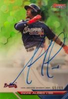 2016 Bowman's Best Best of 2016 Autograph #B16OA Ozzie Albies Green Refractor Baseball Card