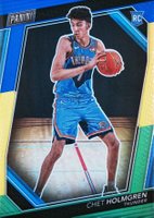 2023 Panini National VIP Gold Rookies #RC10 Chet Holmgren Blue Yellow Green Basketball Card