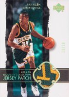 2003 Upper Deck Exquisite Collection #37-P Ray Allen Patch Basketball Card