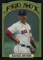 2021 Topps Heritage #645 Rafael Devers Chrome-Black Refractor Baseball Card