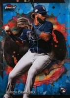 2024 Topps Finest #203 Junior Caminero Blue Refractor Baseball Card