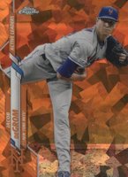 2020 Topps Chrome Update Sapphire Edition #92 Jacob DeGrom Orange Baseball Card