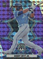 2022 Panini Mosaic #265 Bobby Witt Jr. Purple Mosaic Baseball Card