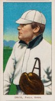 1909 White Borders Piedmont & Sweet Caporal #121 Harry Davis Phila. Davis On Front Baseball Card